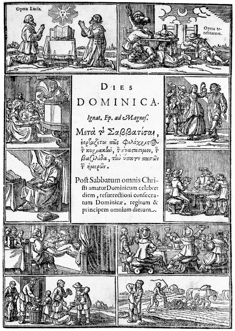 Titulní strana k Thomas Youngs Dies Dominica, 1639 od English School