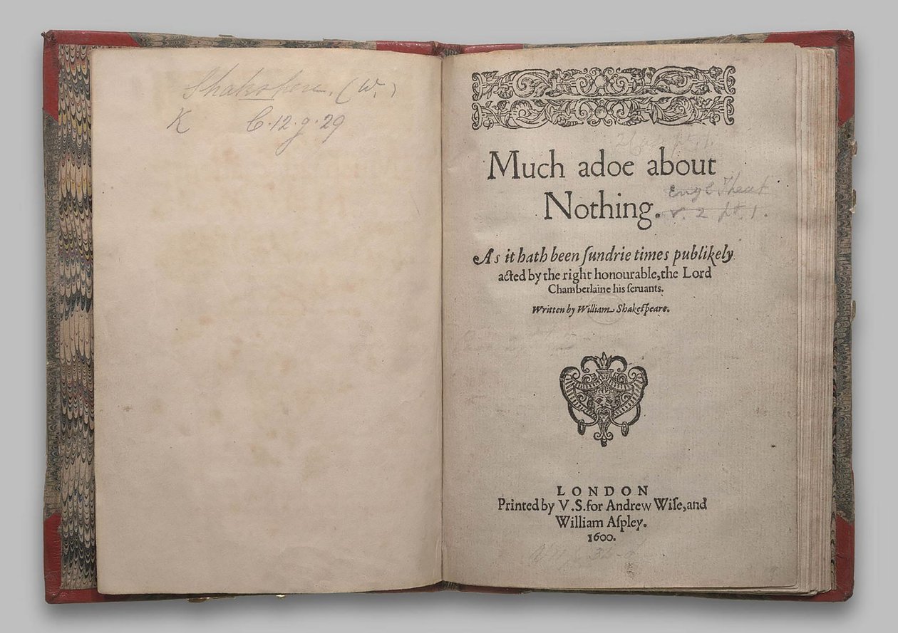 Titulní strana Mnoho povyku pro nic od English School
