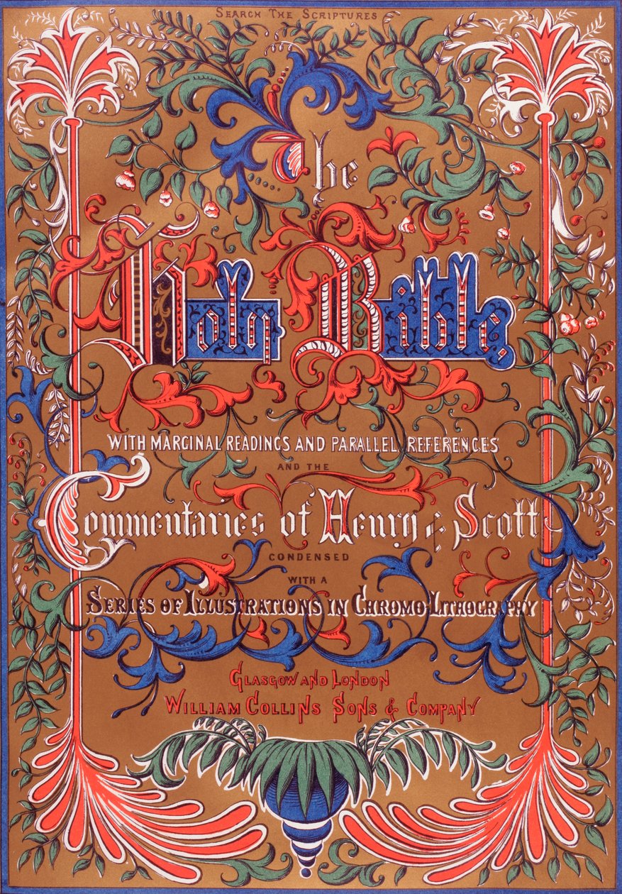 Titulní strana Bible svaté od English School
