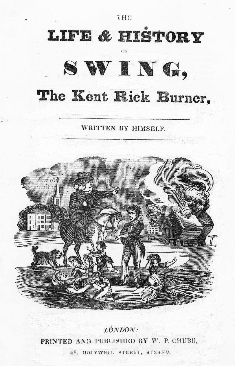 Titulní strana knihy The Life and History of Swing, The Kent Rick Burner, 1830 od English School