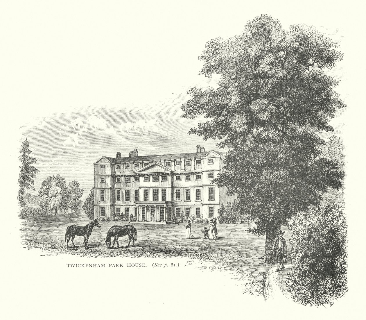 Twickenham Park House (rytina) od English School