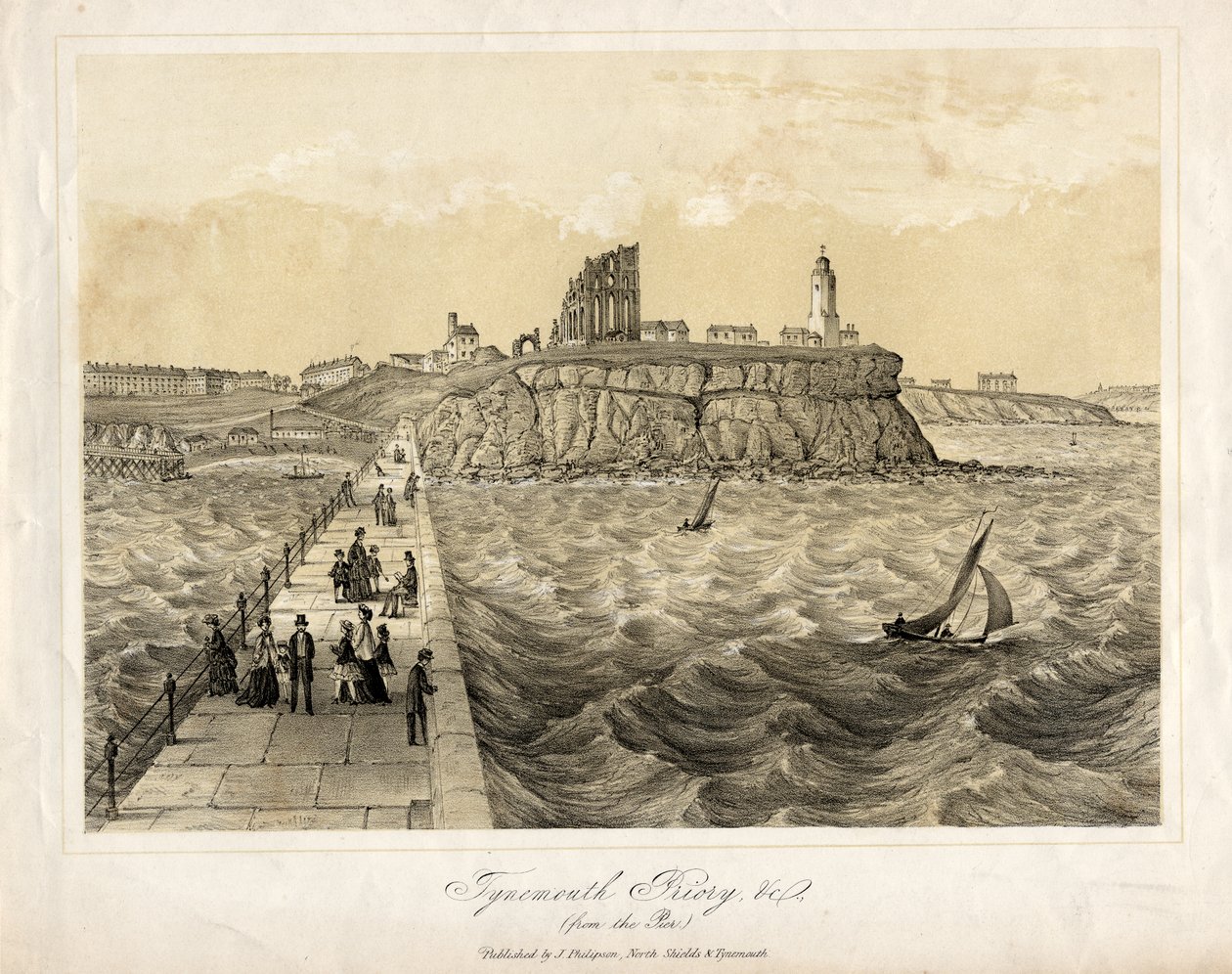 Tynemouthské převorství z mola od English School
