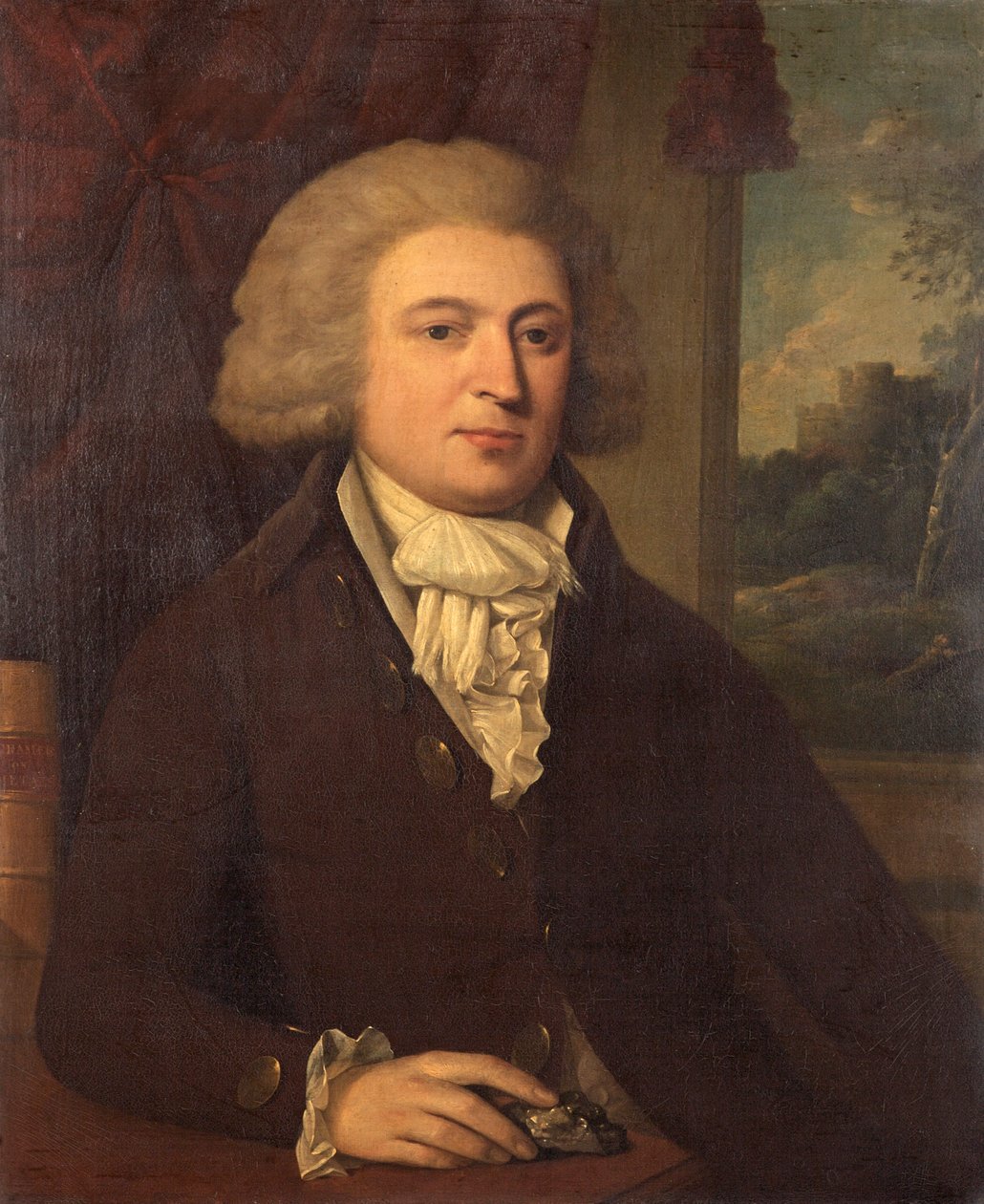 Neznámý gentleman se vzorkem minerálů, kolem roku 1790 od English School