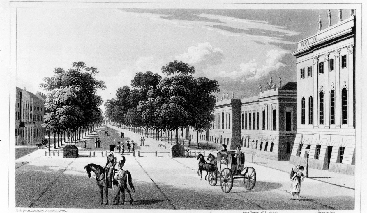 Unter den Linden, z Petrohradu: B. Granvillea, vydáno v roce 1828. od English School