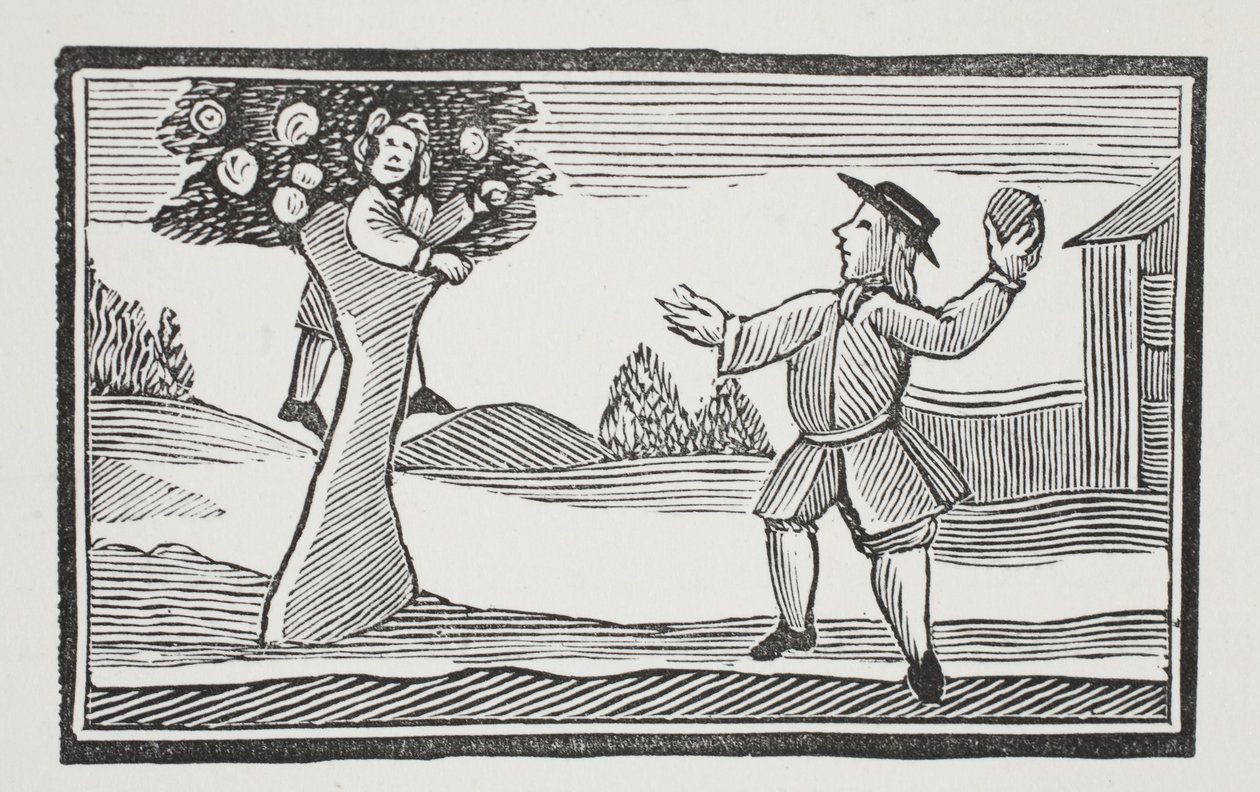 Vzhůru do stromu hur get, ilustrace z Chap-books of the Eighteenth Century od Johna Ashtona, hospoda. 1882 od English School