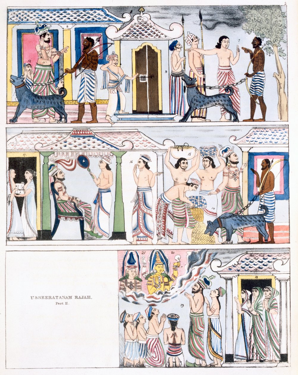 Usseeratanam Rajah, část I, z Historie a doktrína buddhismu od Edwarda Uphama, 1829 (viz také 414250) od English School