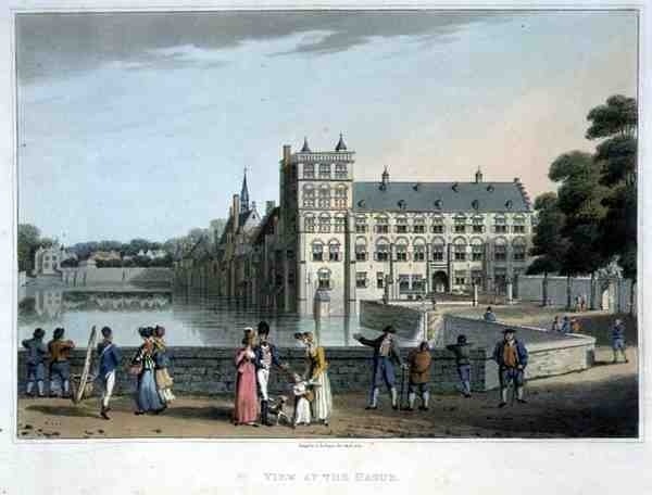 Pohled na Haag, hospoda. Robert Bowyer (1758-1834) od English School