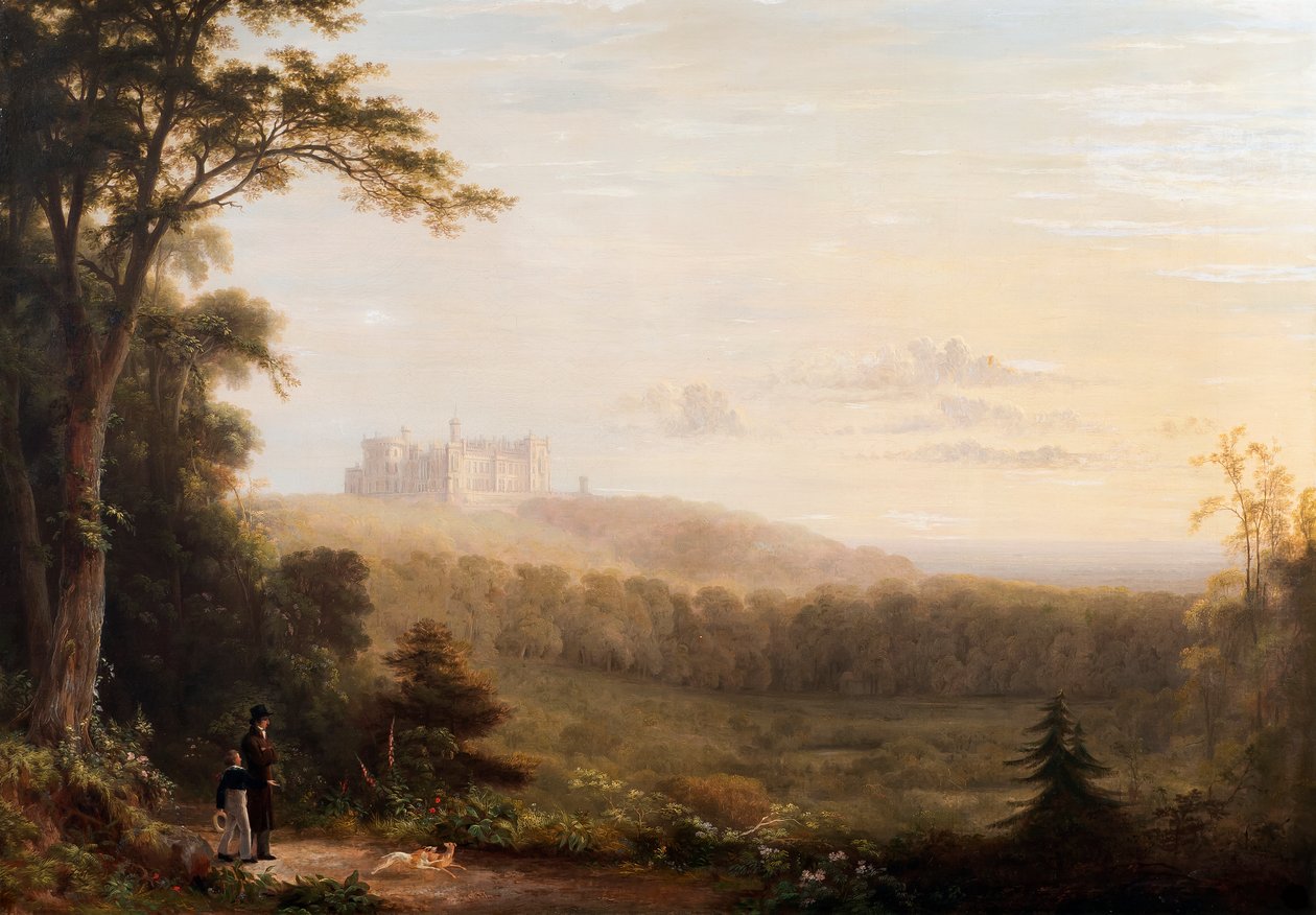 Pohled na hrad Belvoir, c.1820 od English School