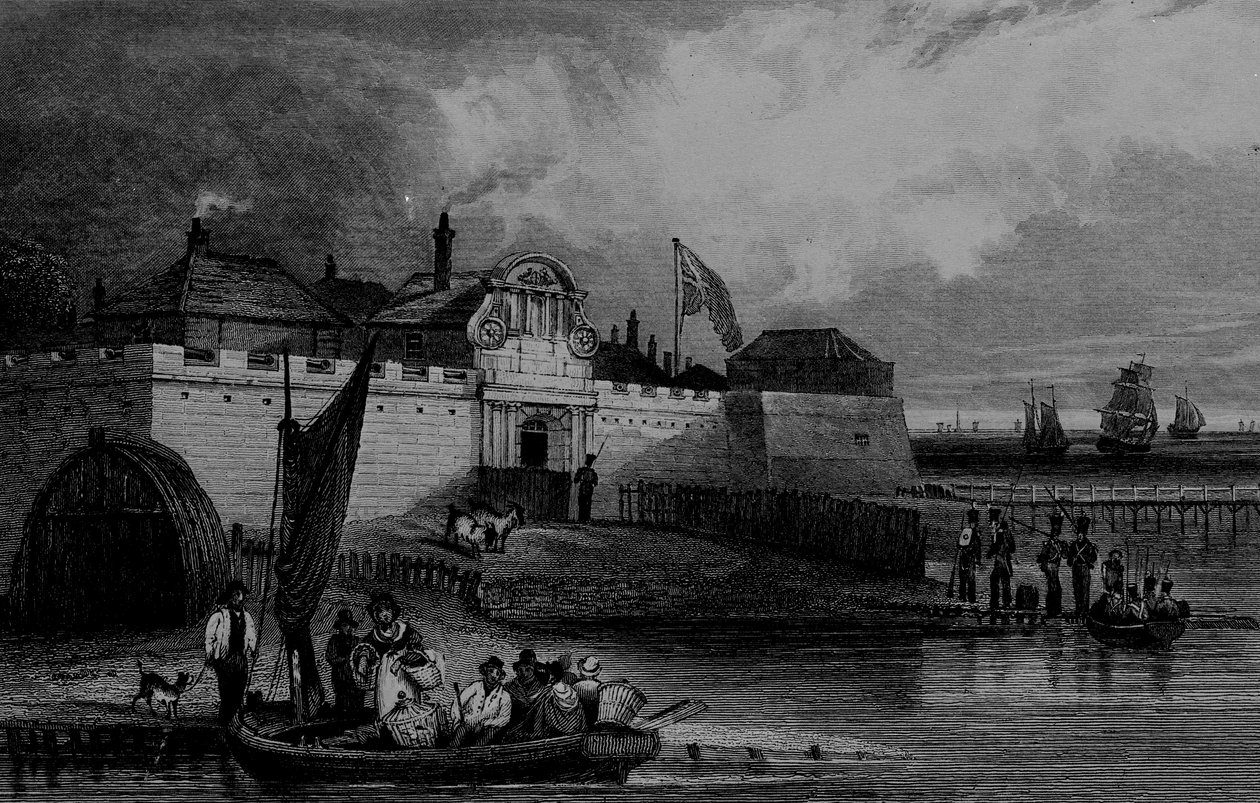 Pohled na Tilbury Fort, vyryl H. Adhard od English School