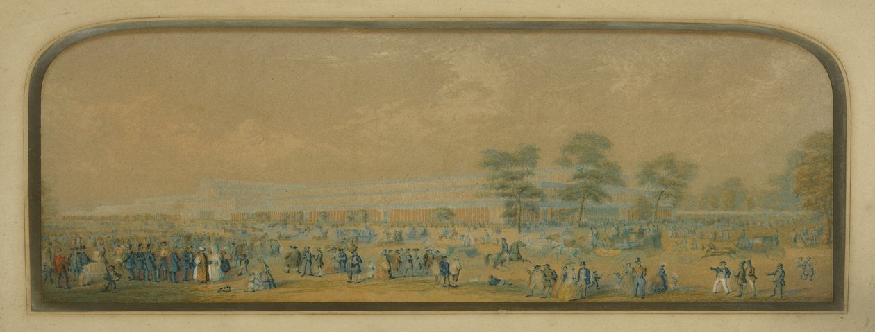 Pohled na Crystal Palace, 1851 od English School