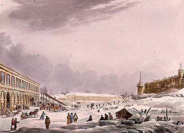 Pohled na Ice Hills během karnevalu v Moskvě, deska 8 z 