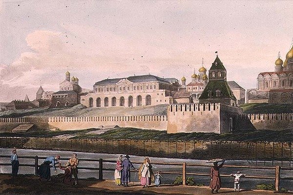 Pohled na Císařský palác Kremlu v Moskvě, deska 7 z 