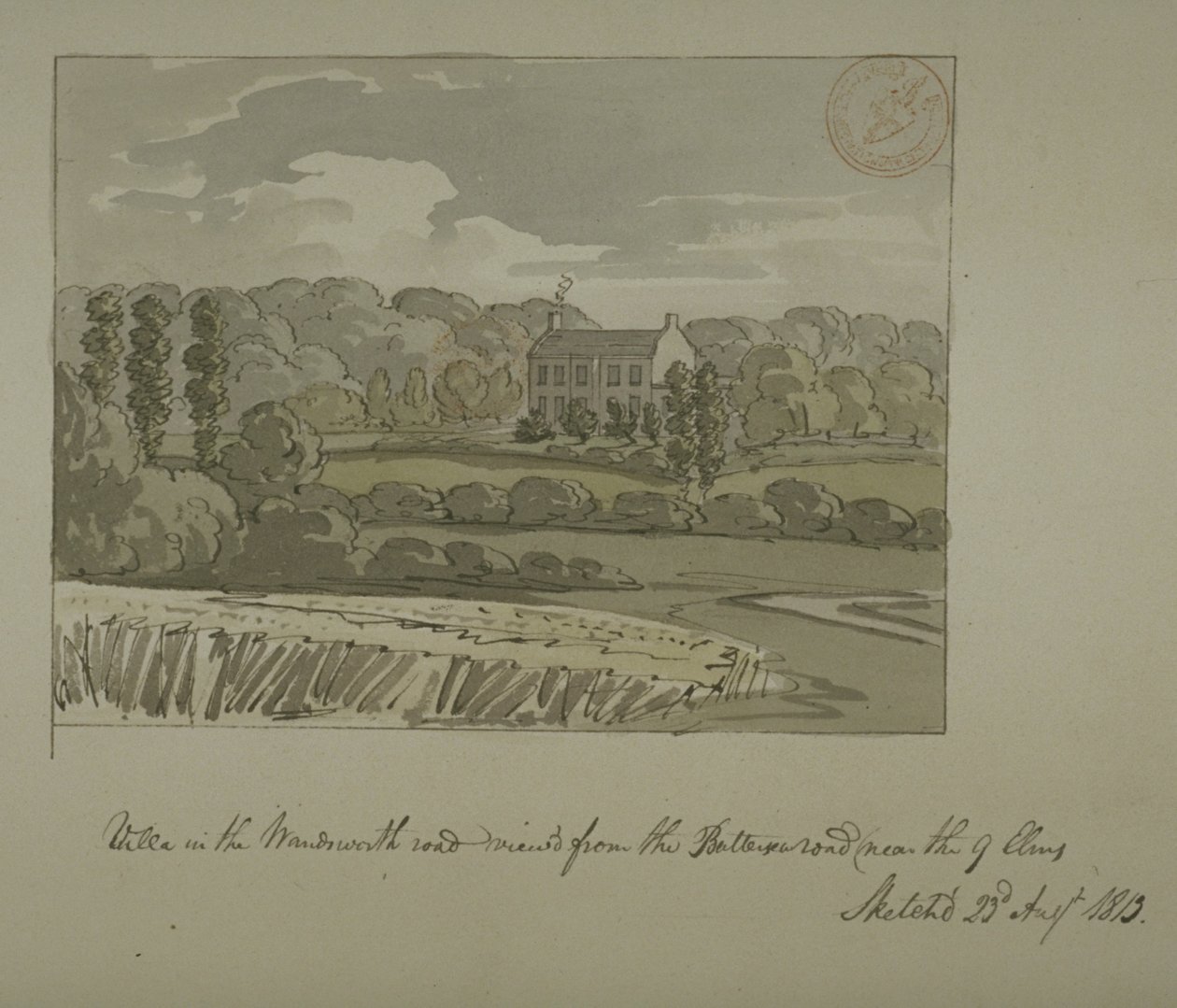 Vila v Wandsworth Road, Nine Elms (akvarel na papíře) od English School