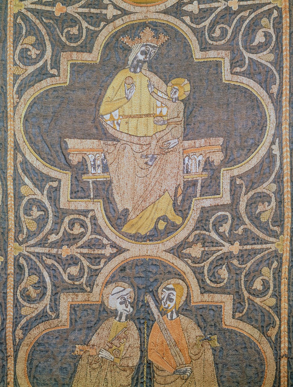 Panna a dítě, detail z Klárského ornátu, kolem 1272-94 od English School
