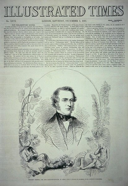 Vikomt Canning, nový generální guvernér Indie, ilustrace z „The Illustrated Times“ od English School