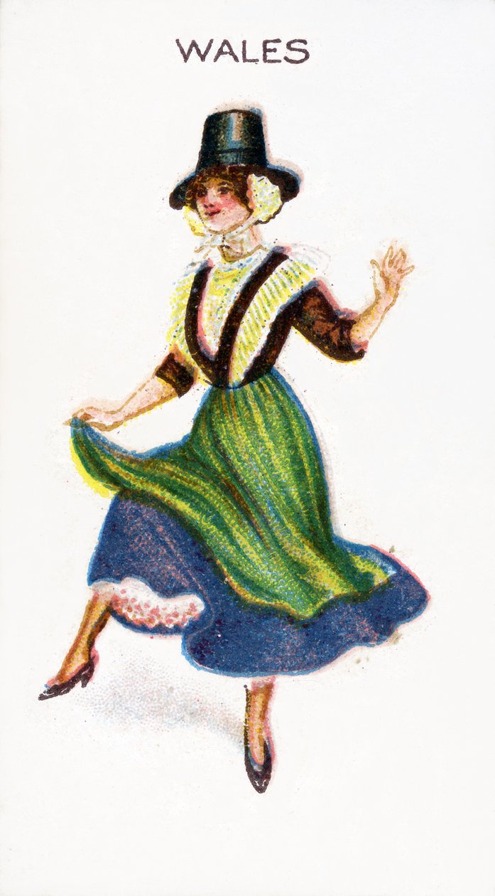 Wales, cigaretová karta, 1915 od English School