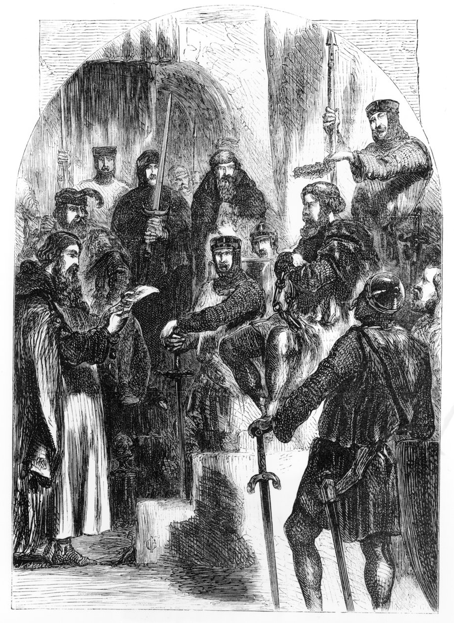 Wallace korunován s Laurel ve Westminster Hall od English School