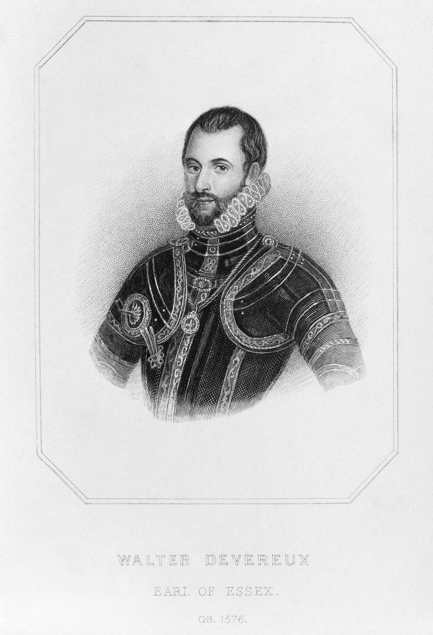 Walter Devereux (1541-76) první hrabě z Essexu, druhý vikomt Hereford od English School