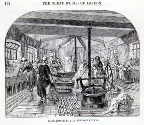 Wash-House ve věznici Brixton, z „The Criminal Prisons of London and Scenes of Prison Life“ od Henryho Mayhewa (1812-87) a Johna Binnyho od English School