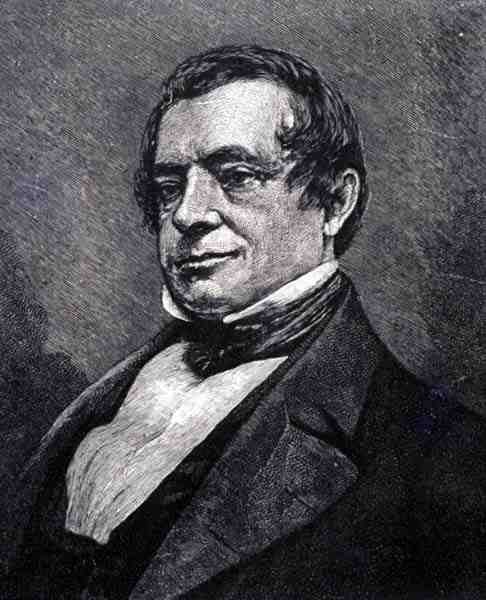 Washington Irving (1783-1859) (rytina) od English School