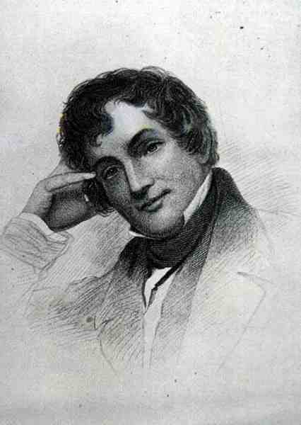Washington Irving (1783-1859) (rytina) od English School