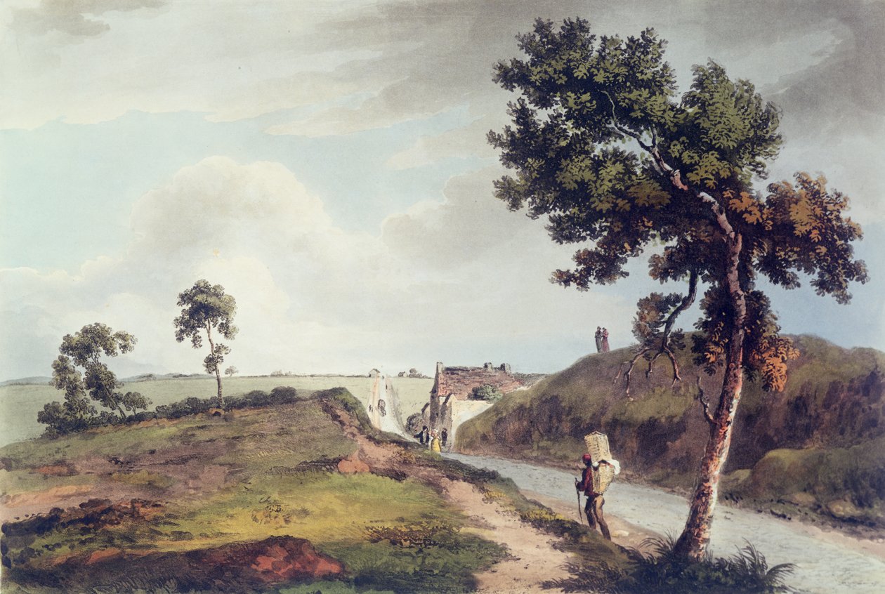 Waterloo, ryl C. Turner, 1816 (barevná rytina) od English School