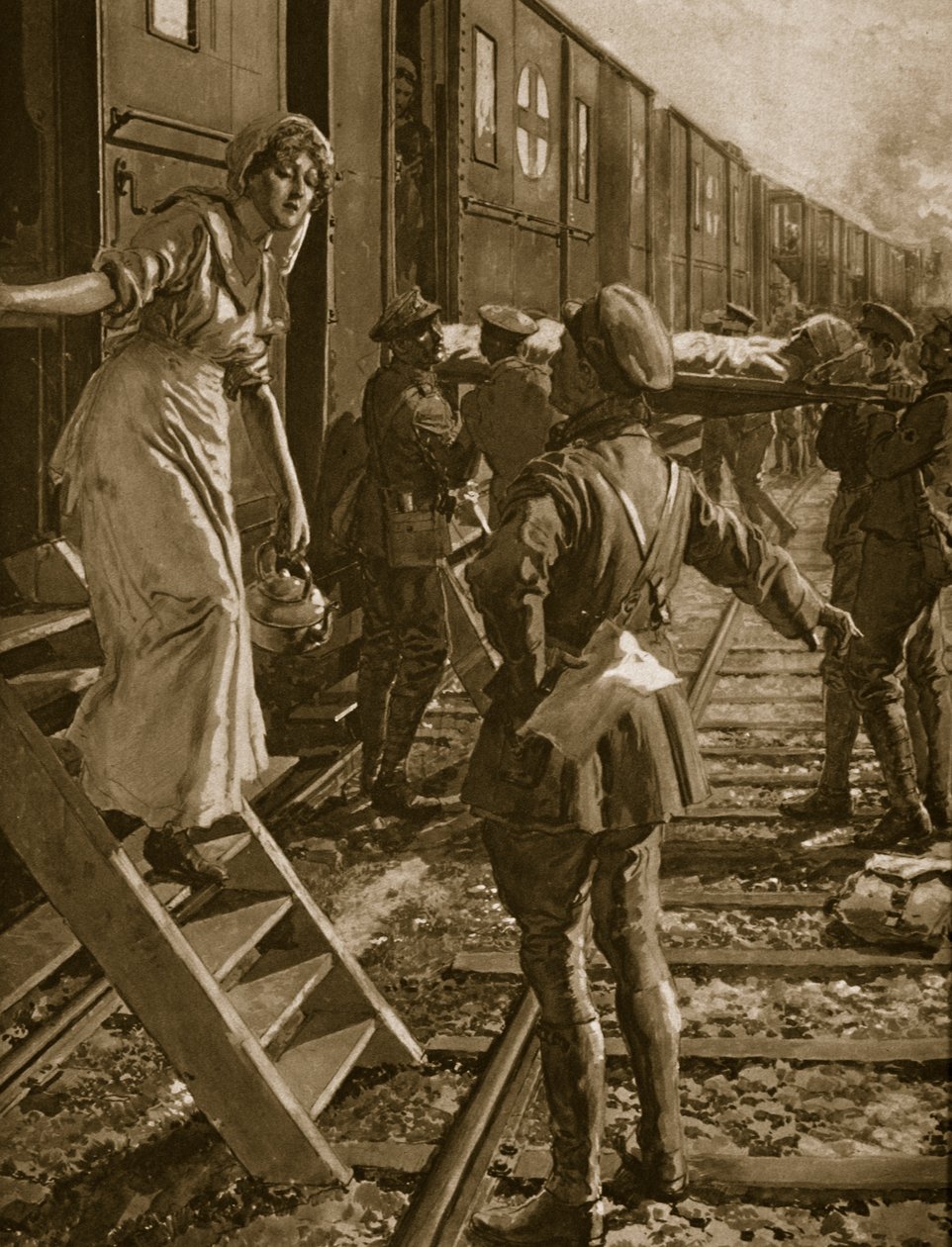 Kalvárie u cesty ve Francii, 1914-19 od English School
