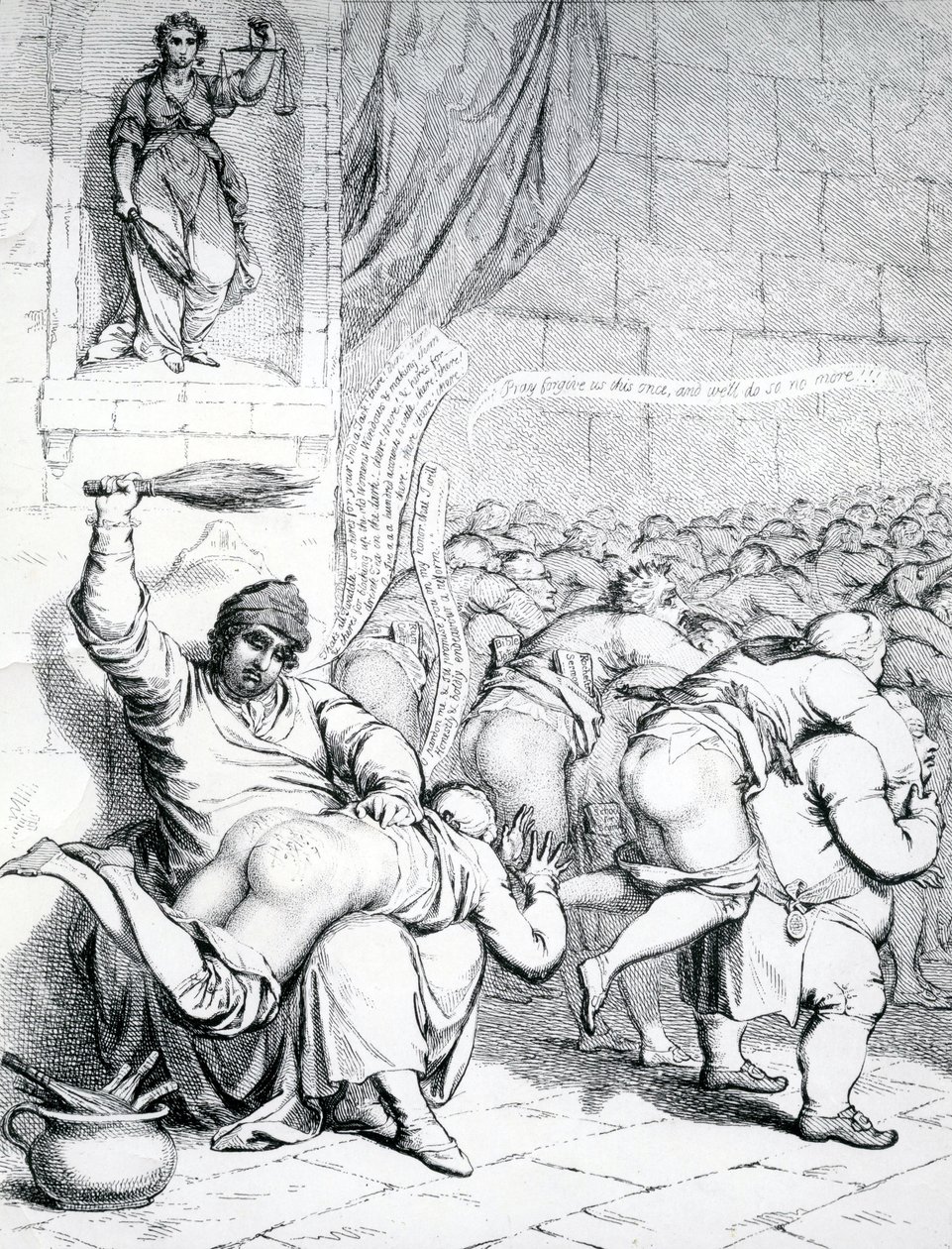 Westminster School nebo Dr. Busby vyřizování účtů s mistrem Billym a jeho spoluhráči, 1785 od English School