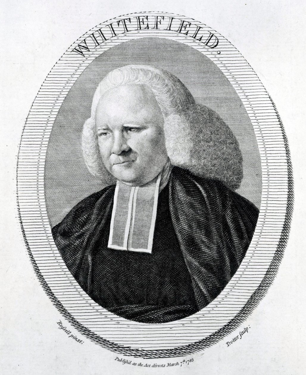 Whitefield, vyrytý Trotterem po Russellovi, 1783 od English School
