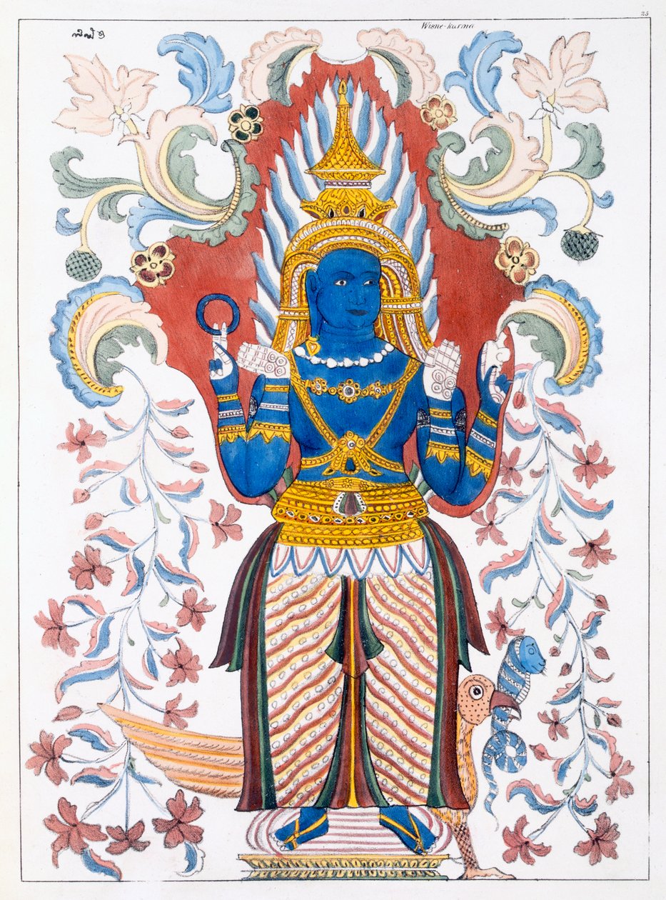 Wiebesana Dewa Raja, Four Hill Guards, z Historie a doktrína buddhismu od Edwarda Uphama, 1829 od English School