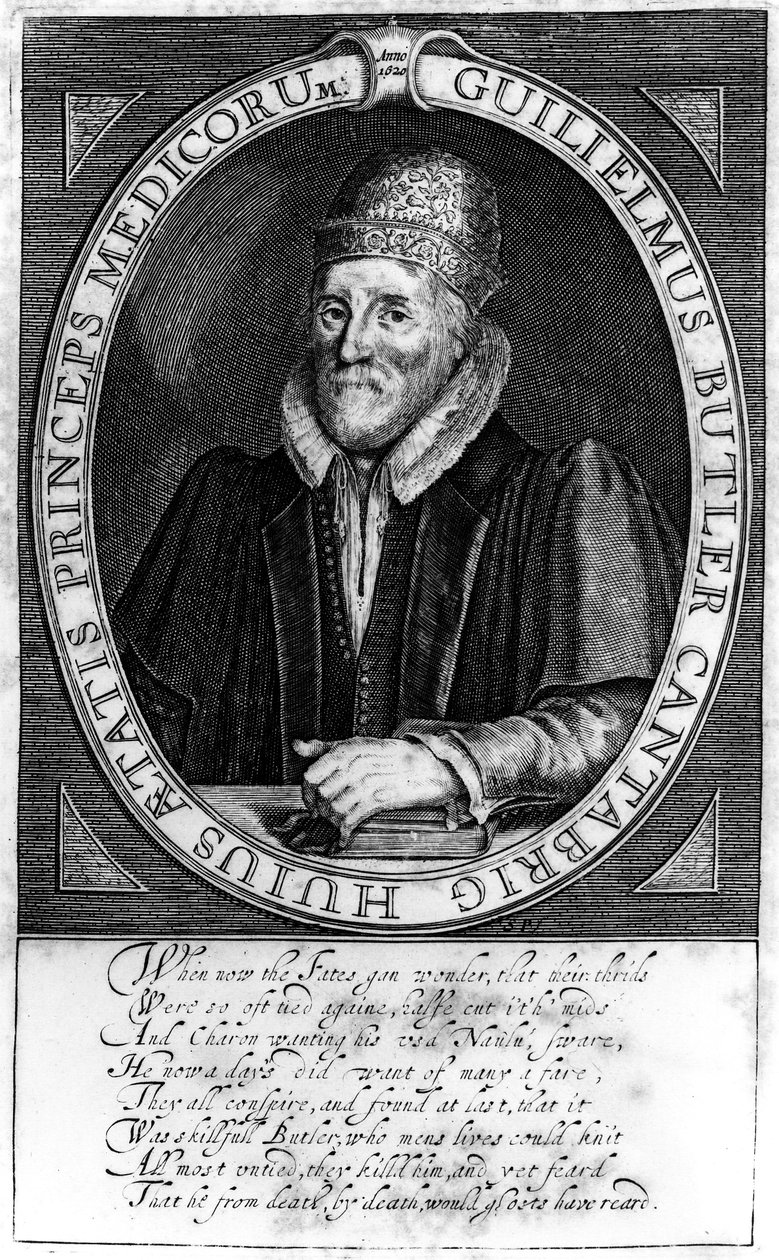 William Butler, po originálním portrétu v Clare Hall, Cambridge, 1620 od English School