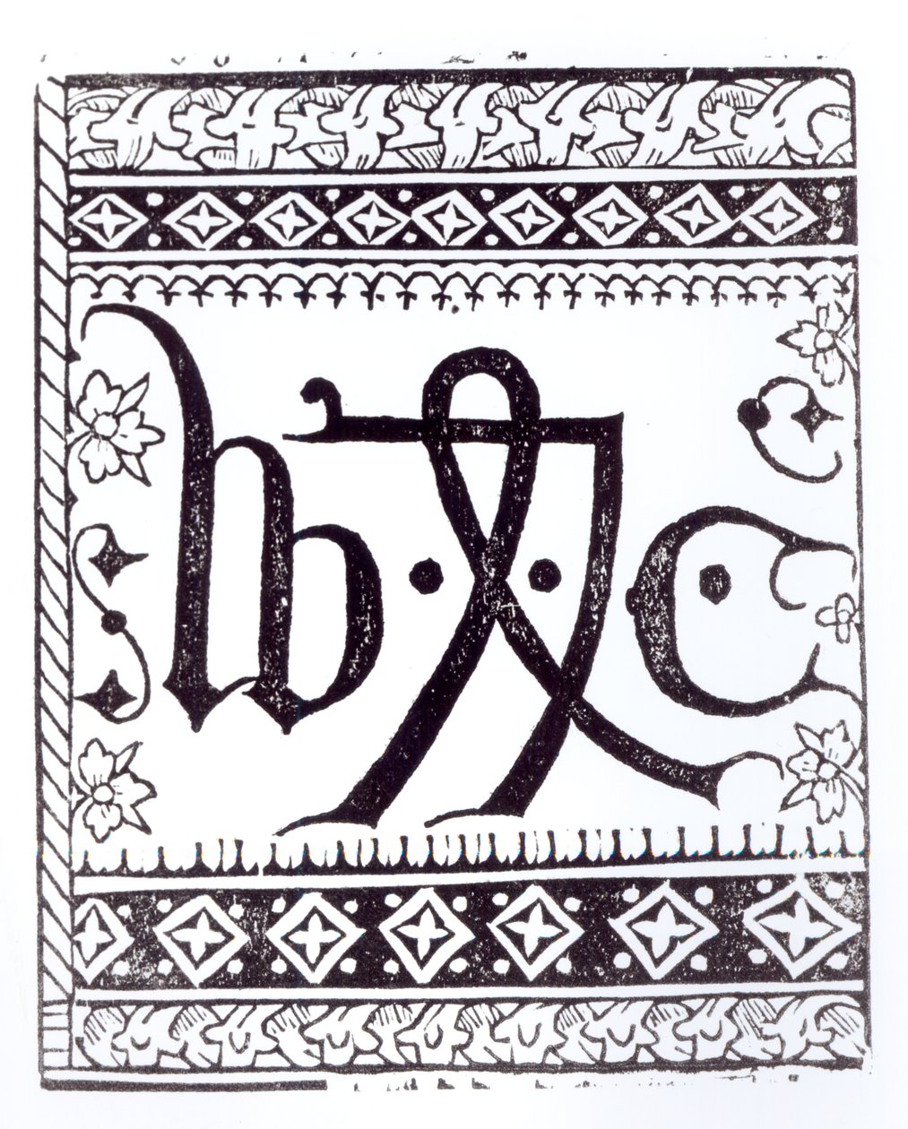 William Caxtons (c.1422 - c.91) Print Mark, ilustrace z Vědy a literatury ve středověku a renesanci, napsal a vyryl Paul Lacroix, 1878 od English School