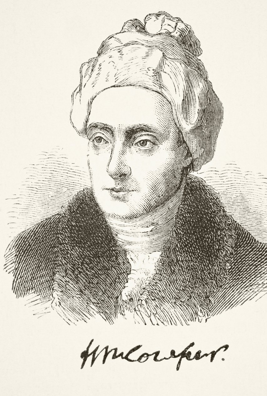 William Cowper, z „Národní a domácí historie Anglie“ od Williama Hickmana Smith Aubrey (1858-1916), vydaný v Londýně, kolem roku 1890 od English School