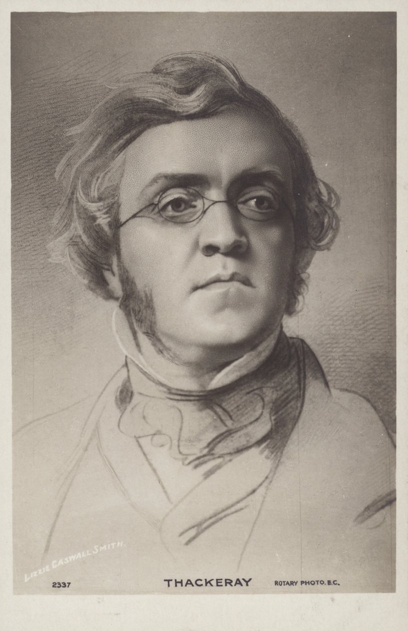 William Makepeace Thackeray (1811-1863), anglický spisovatel (litografie) od English School