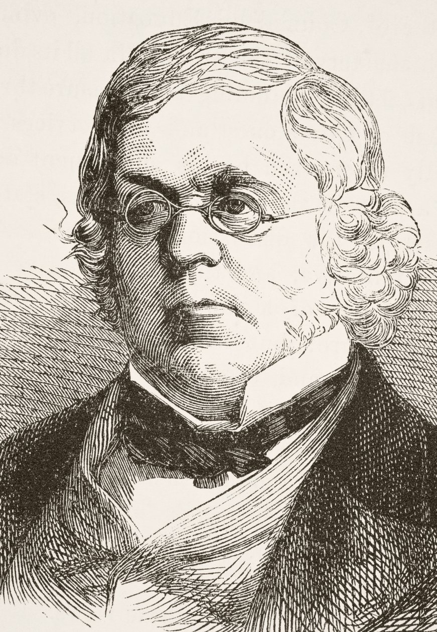 William Makepeace Thackeray, z knihy "The National and Domestic History of England" od Williama Hickmana Smithe Aubreyho (1858-1916) vydané v Londýně kolem roku 1890. od English School