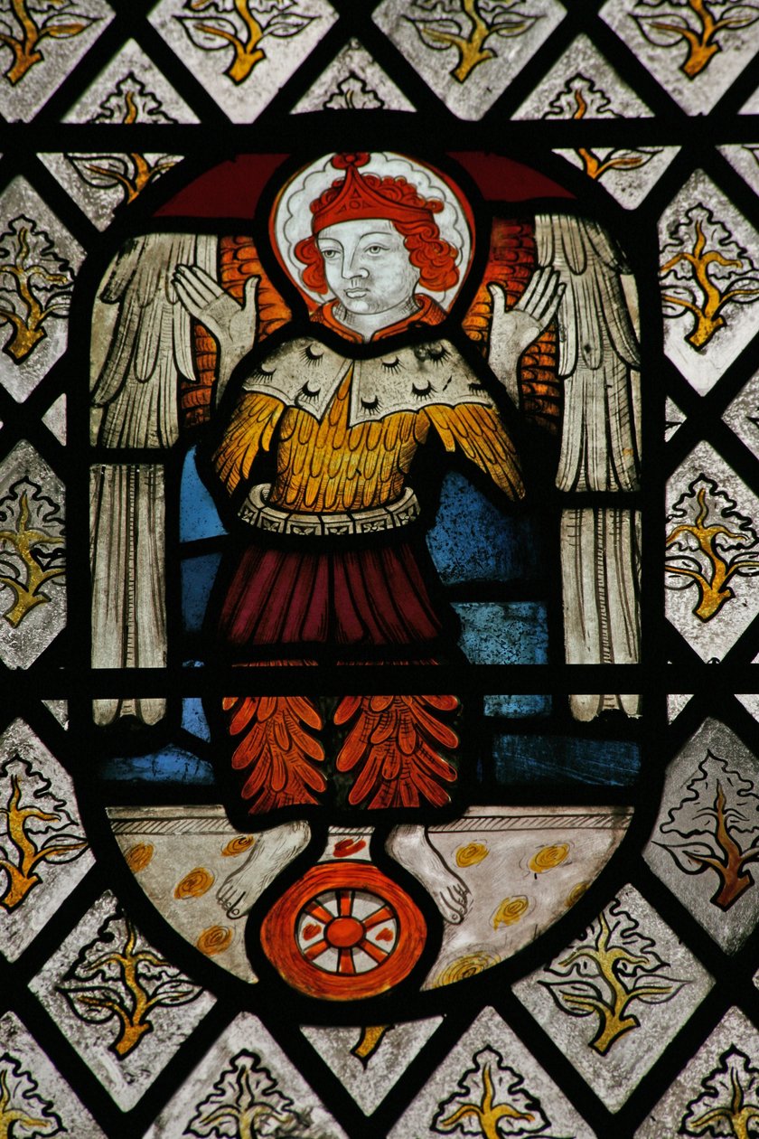 Okno Na zobrazující andělskou hierarchii: Seraphim od English School