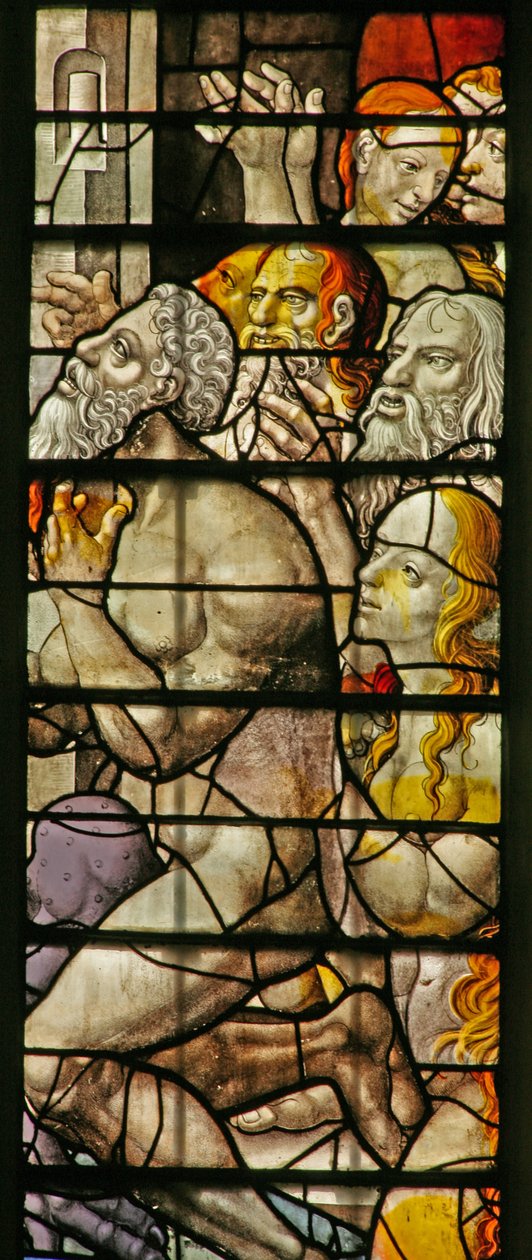 Okno w15 zobrazující Harrowing of Hell od English School