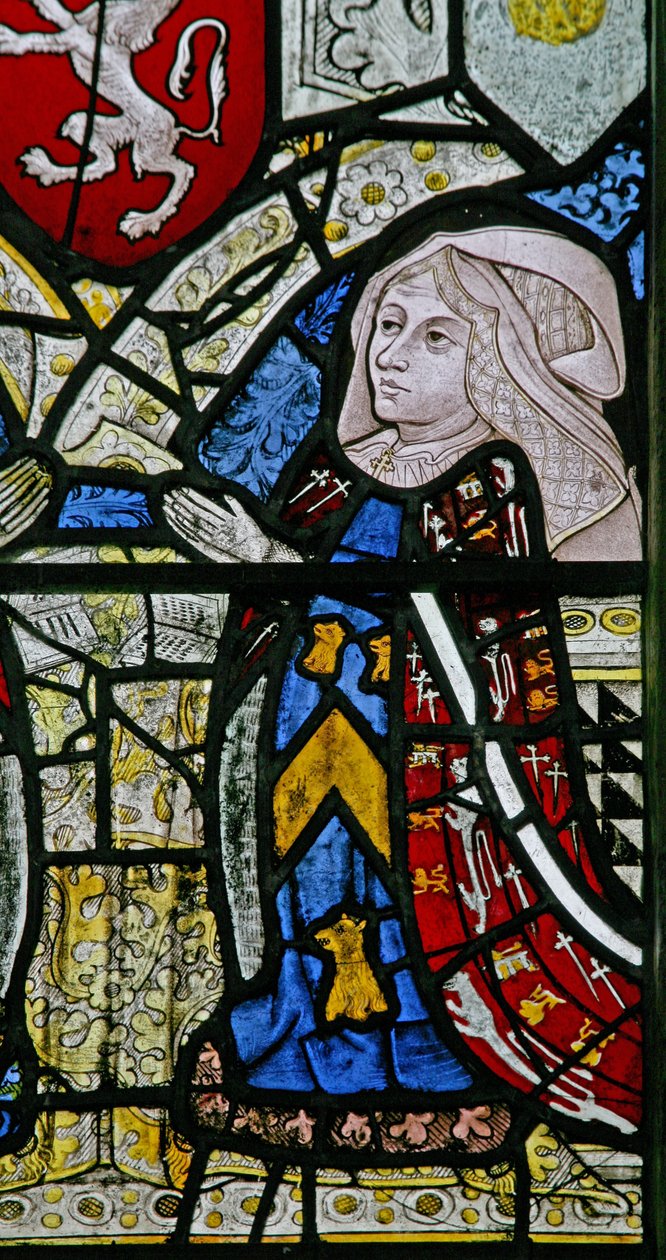 Okno w1 zobrazující dárce - Elizabeth Tilney od English School