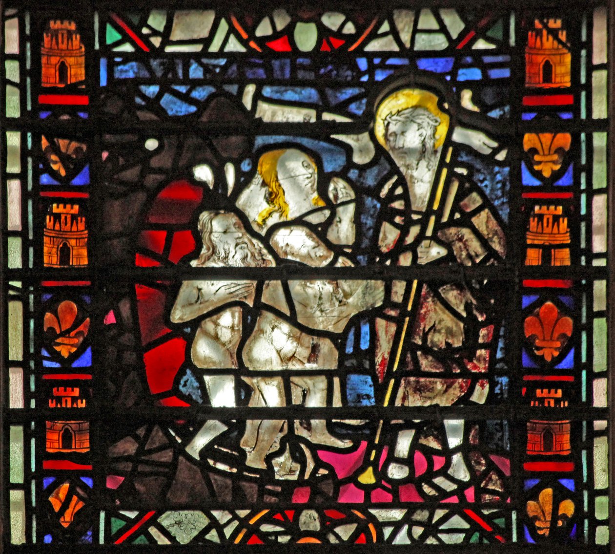 Okno w58 zobrazující Harrowing of hell od English School