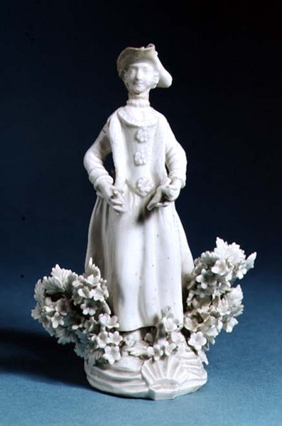 Worcesterská figurka sportovního společníka, nebarvená, konec 18. století (porcelán) od English School
