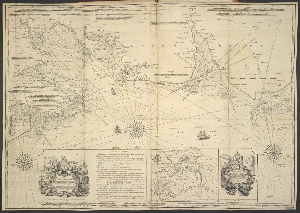 Wyre to Black Combe, od „Popis mořského pobřeží Anglie a Walesu, od Black-Comb v Cumberlandu po bod Linus v Anglesea, Samuel Fearon a John Eyes od English School