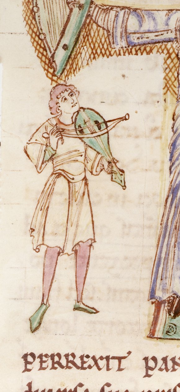 f.218v Detail obydleného intial 