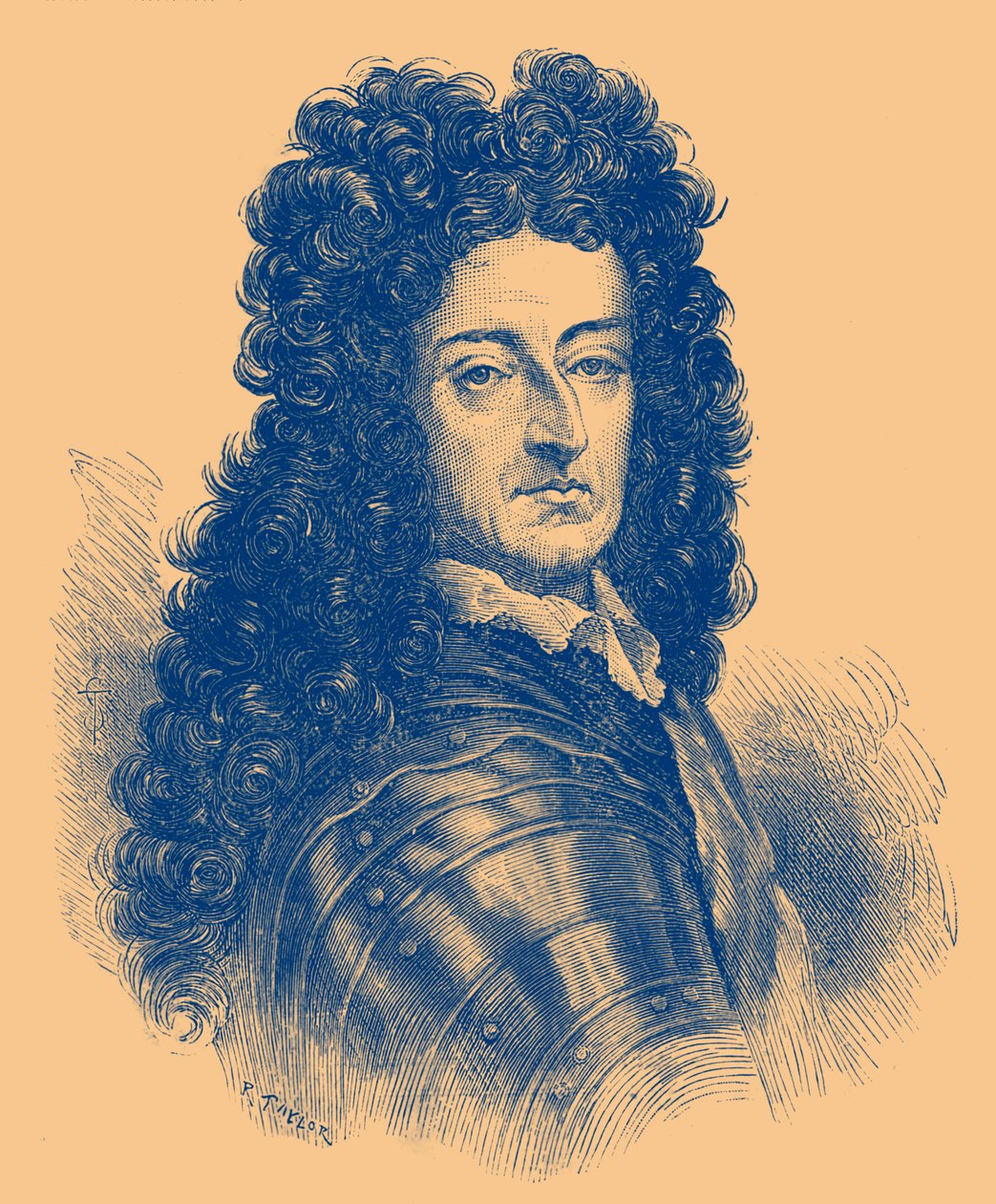 portrét krále Viléma III (rytina) od English School