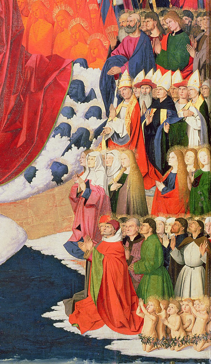 Korunovace Panny Marie, dokončena 1454 (detail 57626) od Enguerrand Quarton