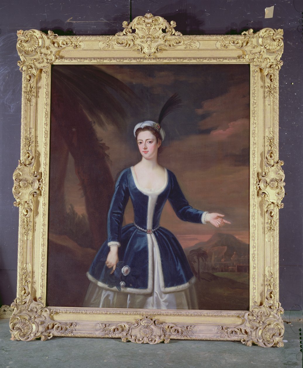 Portrét Mary Slingsby ve východní krajině od Enoch Seeman