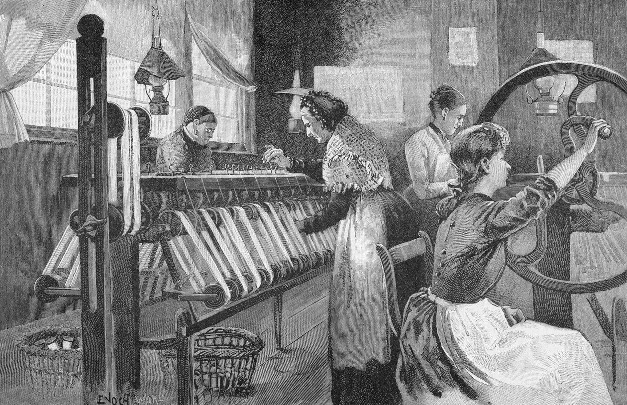 Spitalfields tkalci hedvábí, 1893 od Enoch Ward