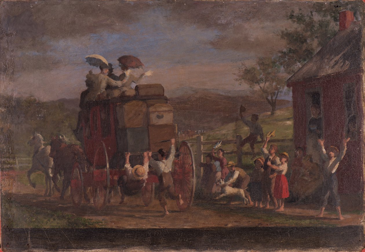 Studie pro Pemigewasett Coach, c.1880-89 od Enoch Wood Perry