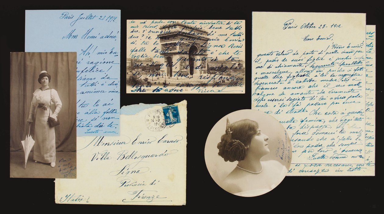 Osobní archiv korespondence, 1897-1908, 1912-21 od Enrico Caruso