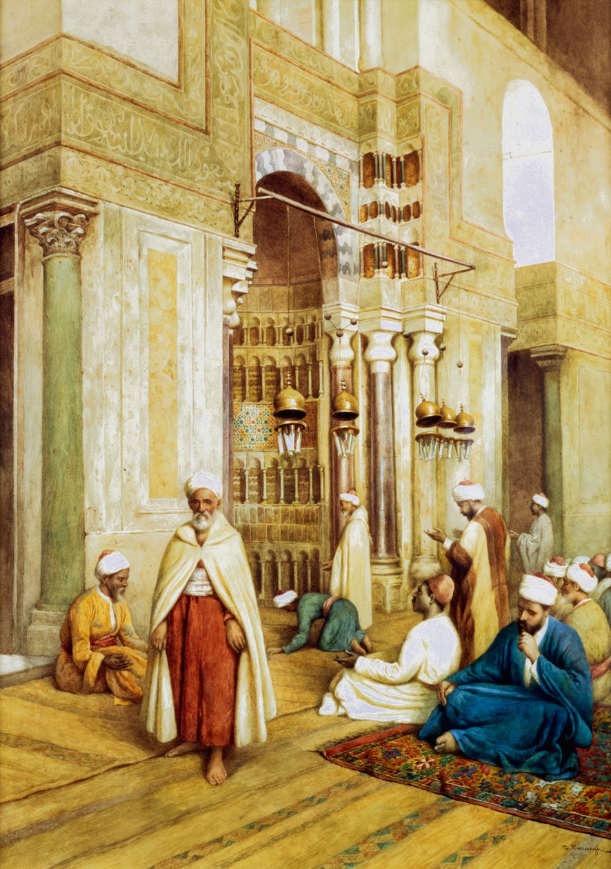 „Uctívači v mešitě“, c1868-1938 od Enrico Tarenghi
