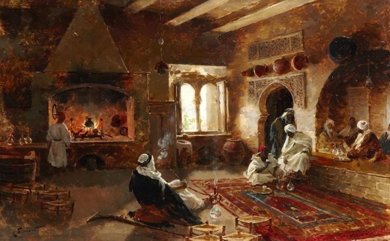 Kouření shisha v čajovně od Enrique Simonet